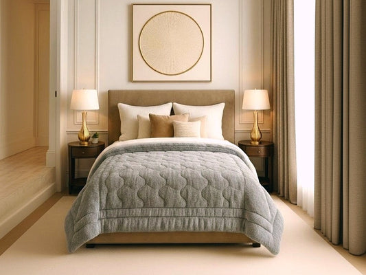 Couvre-lit simple Gris